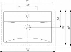 Vigo Тумба с раковиной Geometry 2-700 белая/бетон – фотография-8